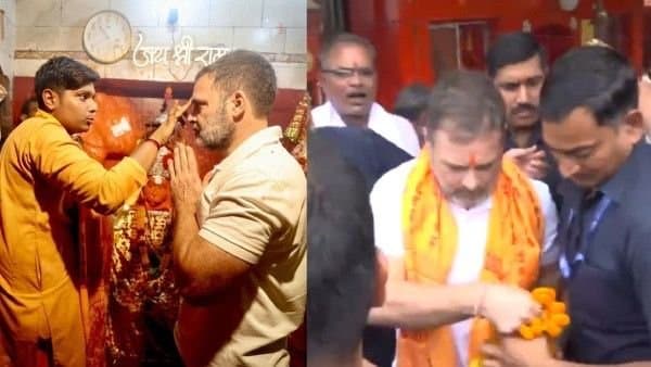  Rahul Gandhi visits Rae Bareli, offers prayers at Hanuman temple