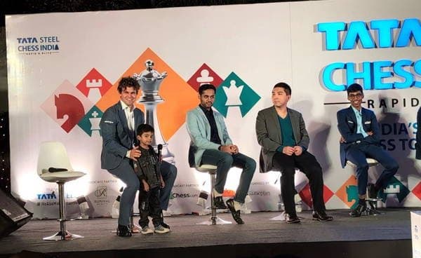 Magnus Carlsen and R Praggnanandhaa to face each other in tata steel chess India spt 