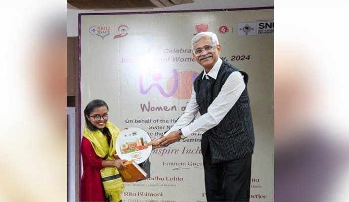 women achievers awarded at Sister Nivedita University