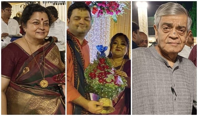 Sandip-Lalita Ray Celebrates Reception Of Their Son Sourodip Ray, Grandson Of Satyajit Ray