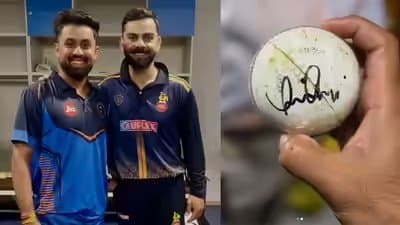 Spinner who got Virat Kohlis wicket shares emotional post-receive signed ball