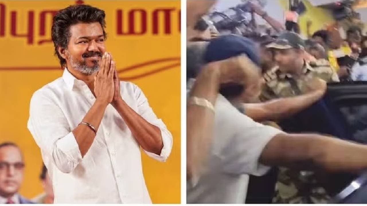 Just Before His Final Film Thalapathy Vijay Gets Mobbed and Falls