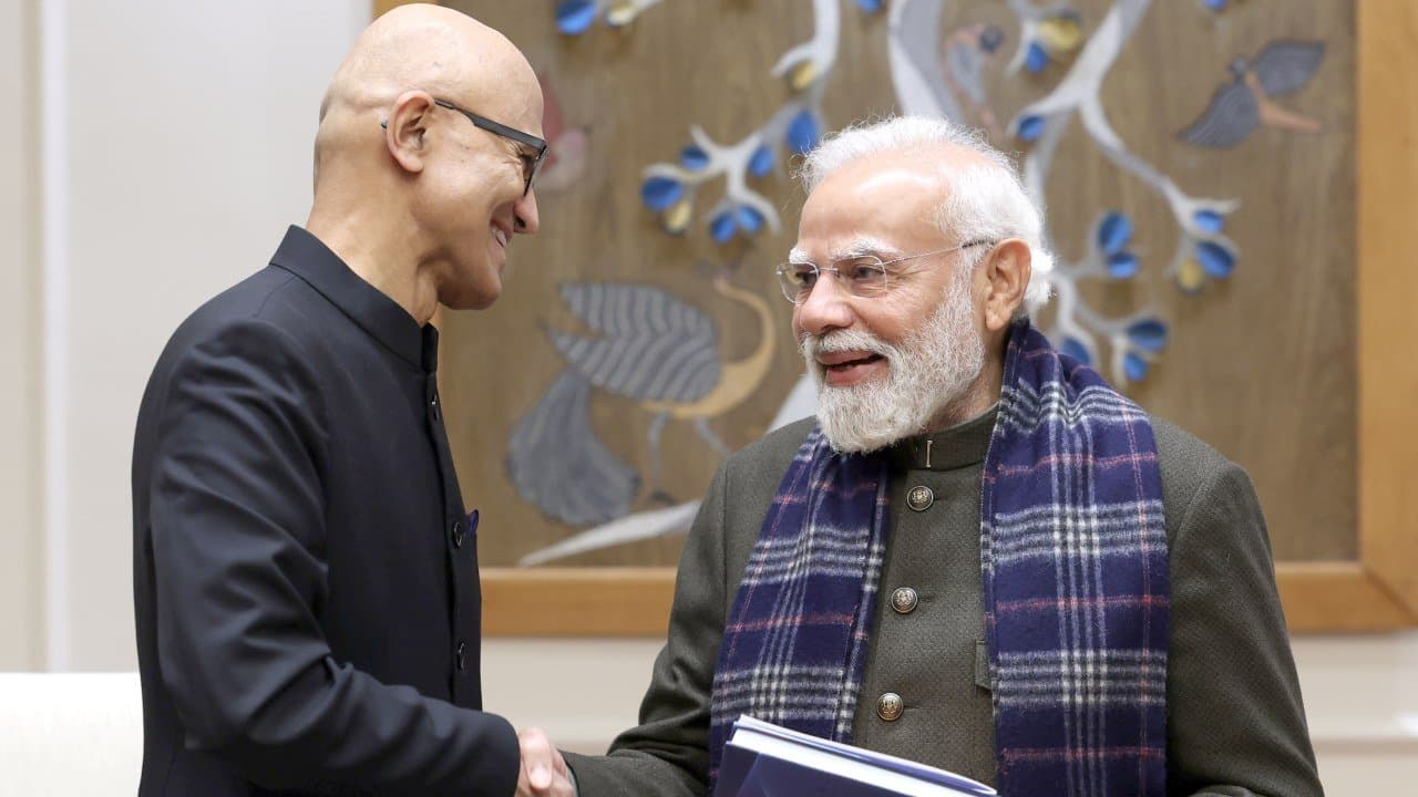 Satya Nadella meet Narendra Modi Microsoft to invest 17.5 billion USD in India