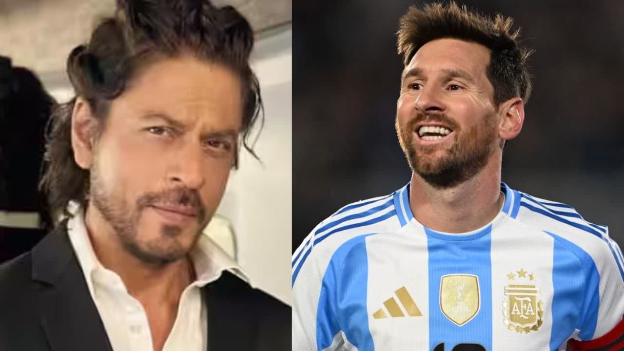 Shah rukh khan lands in Kolkata to meet lionel messi