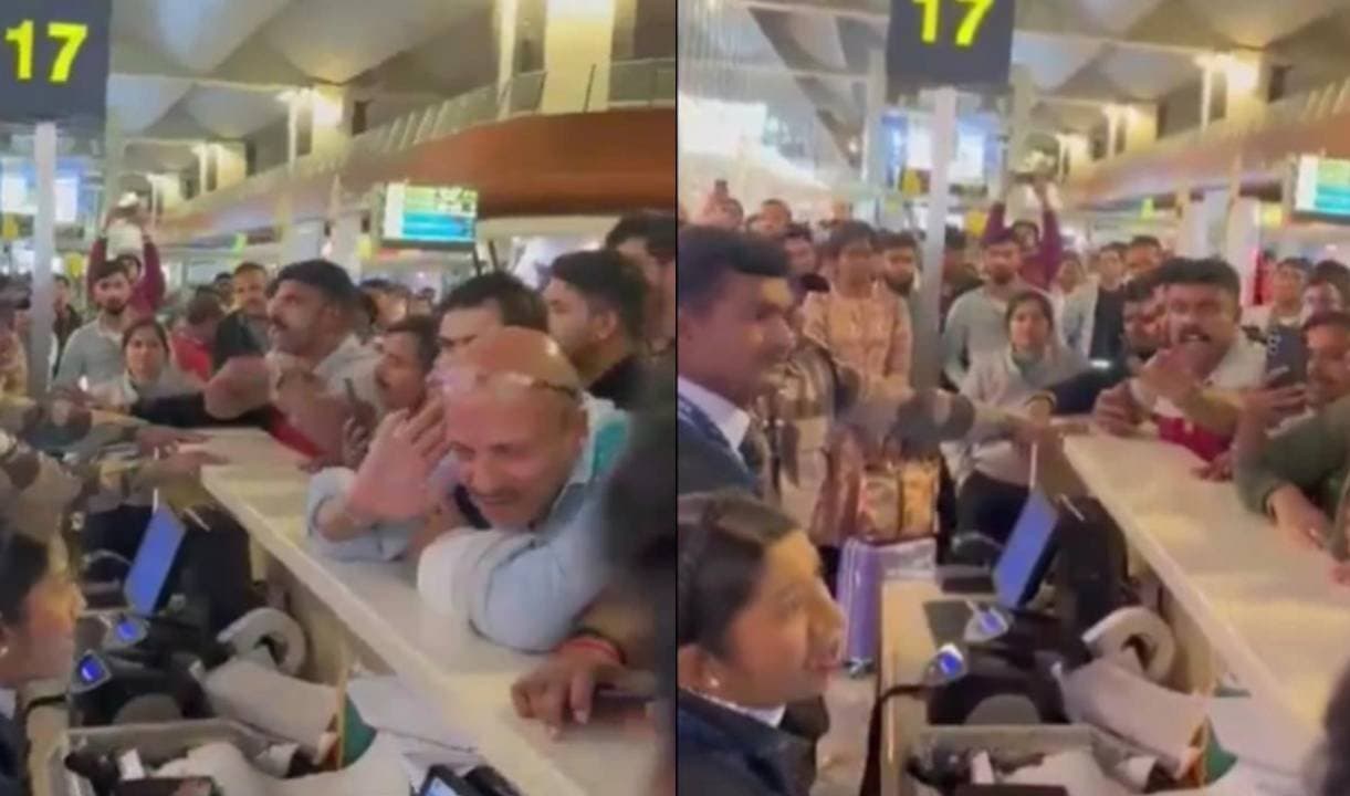 Man Confronts IndiGo Staff At Delhi Airport He Demands Sanitary Pads For Daughter