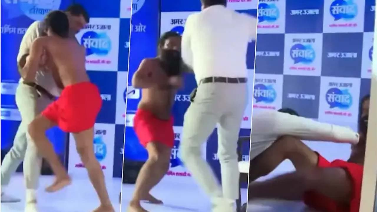 Ramdev wrestled with a journalist in the studio did he win or was he defeated  watch the video 