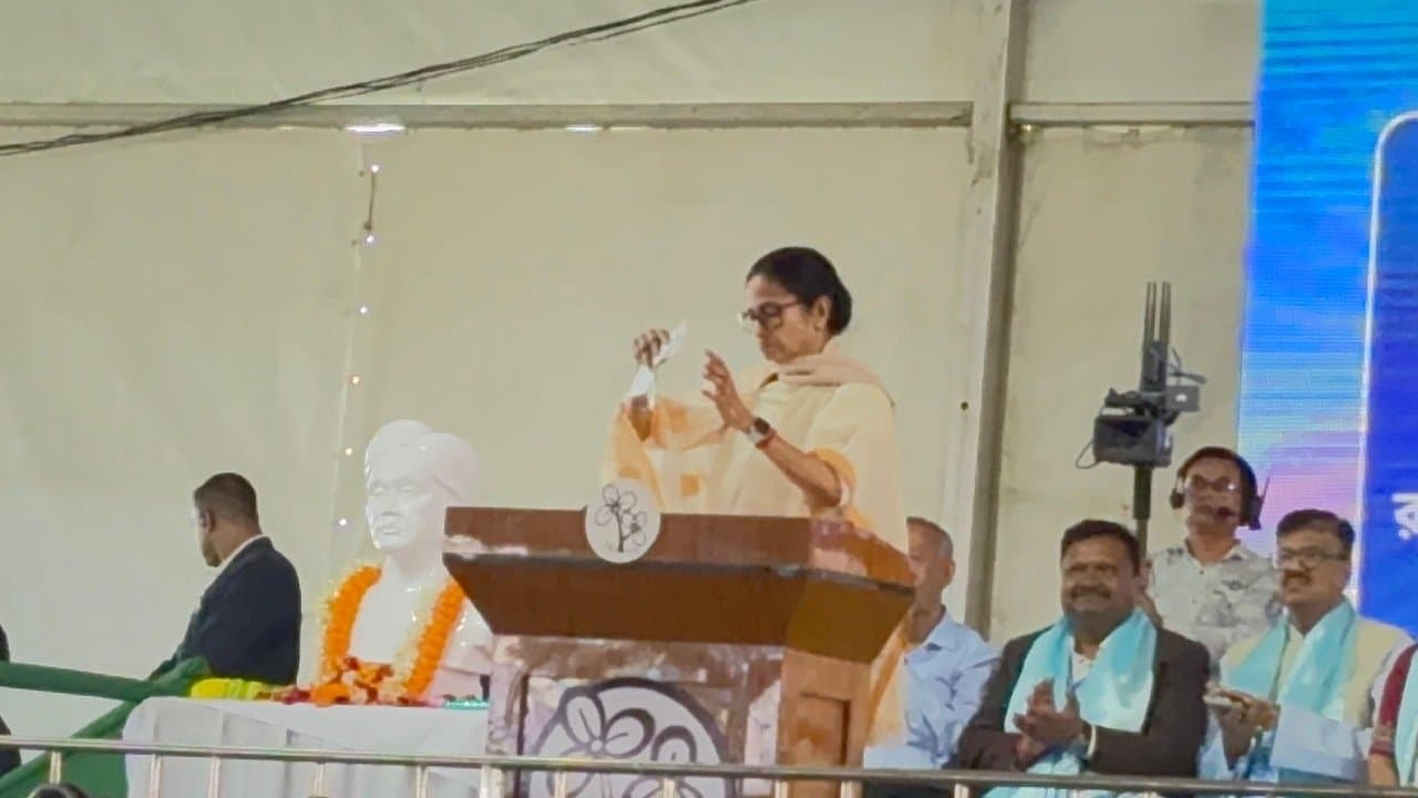 Tearing off the letter Mamata Banerjees big announcemnet on 100-day work wages in Bengal
