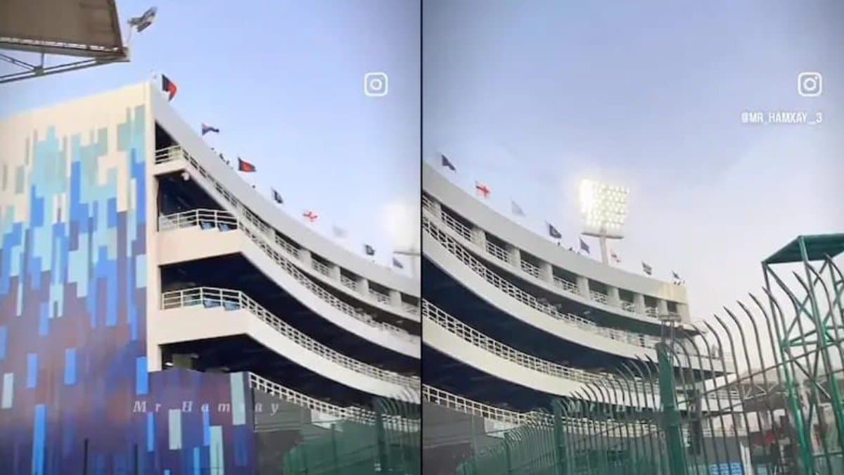 indian flag controversy in pakistan ahead of champions trophy stadium video viral spt 