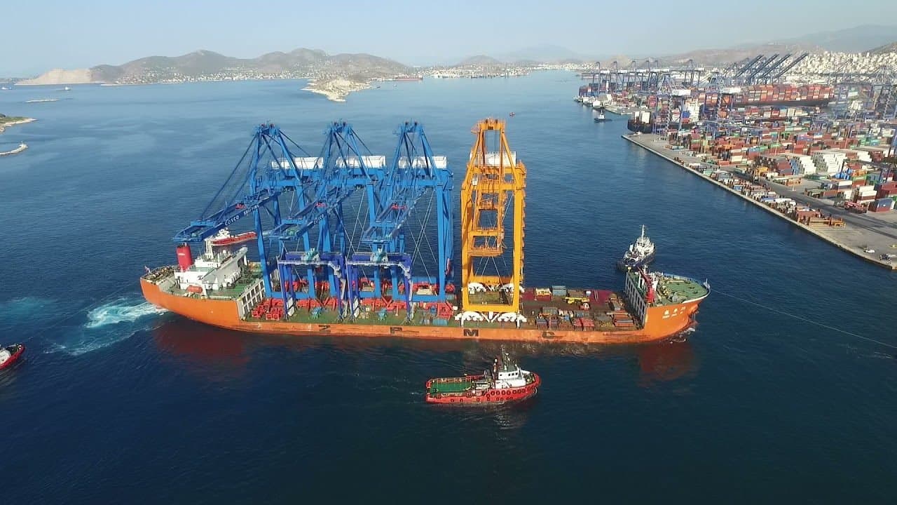 A chinese cargo ship travelled three months crossed three ocean to deliver cranes in Jamaica