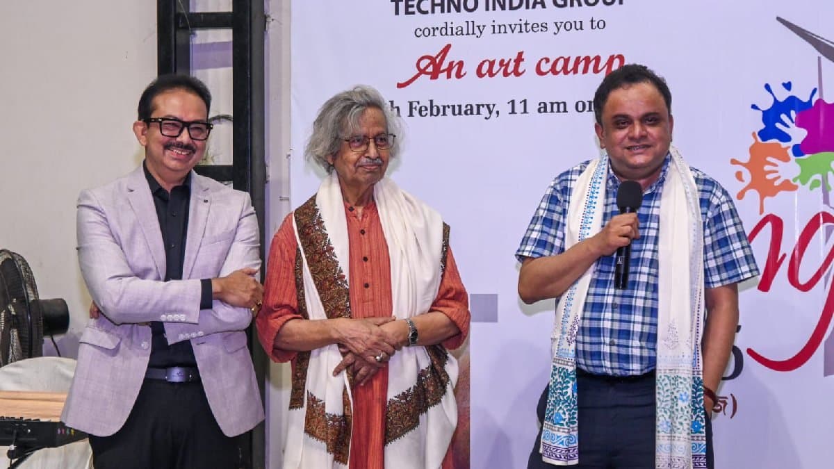 Day long art camp of Techno India Group Rang 2025 aka mou bone aaj was celebrated at the Lake Club lif