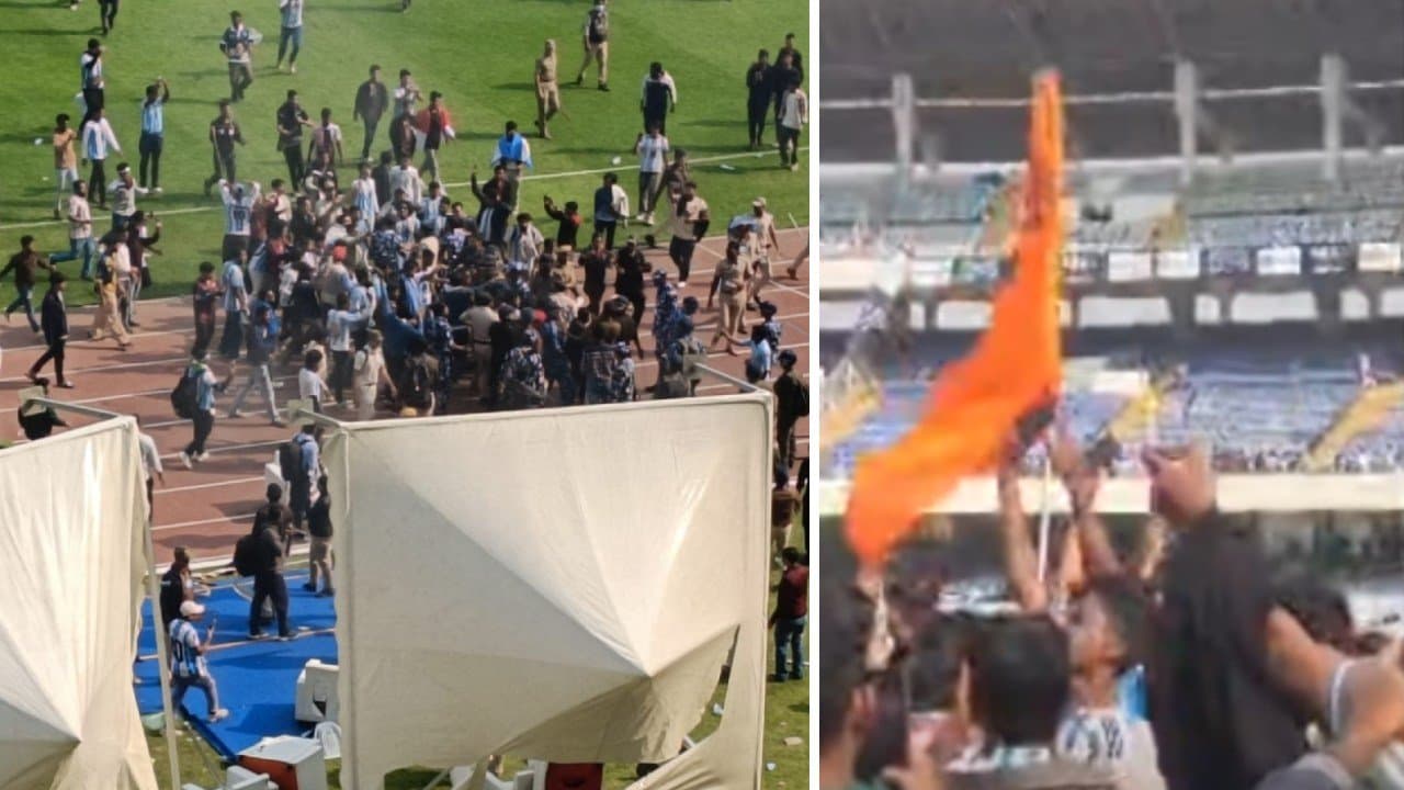 Huge chaos erupts in yuba bharati krirangan during lionel messi tour