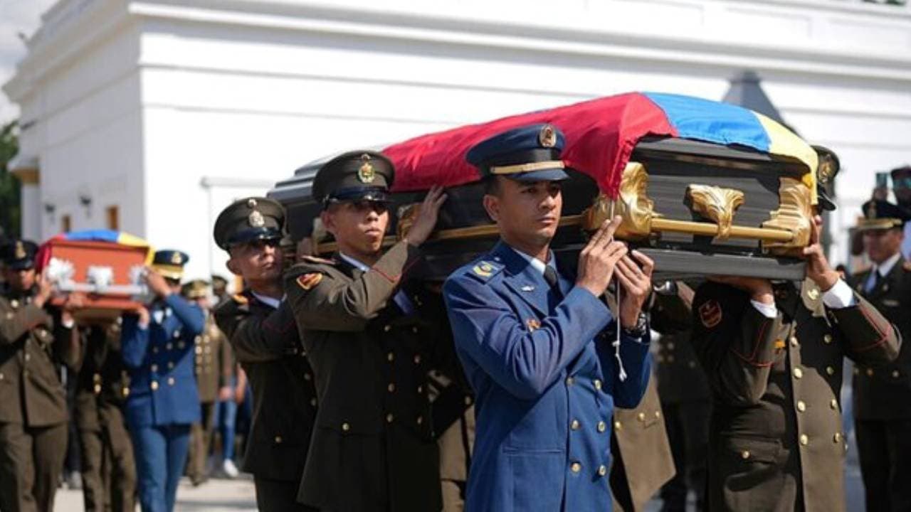 Venezuelan army holds mass funeral for dead soldiers