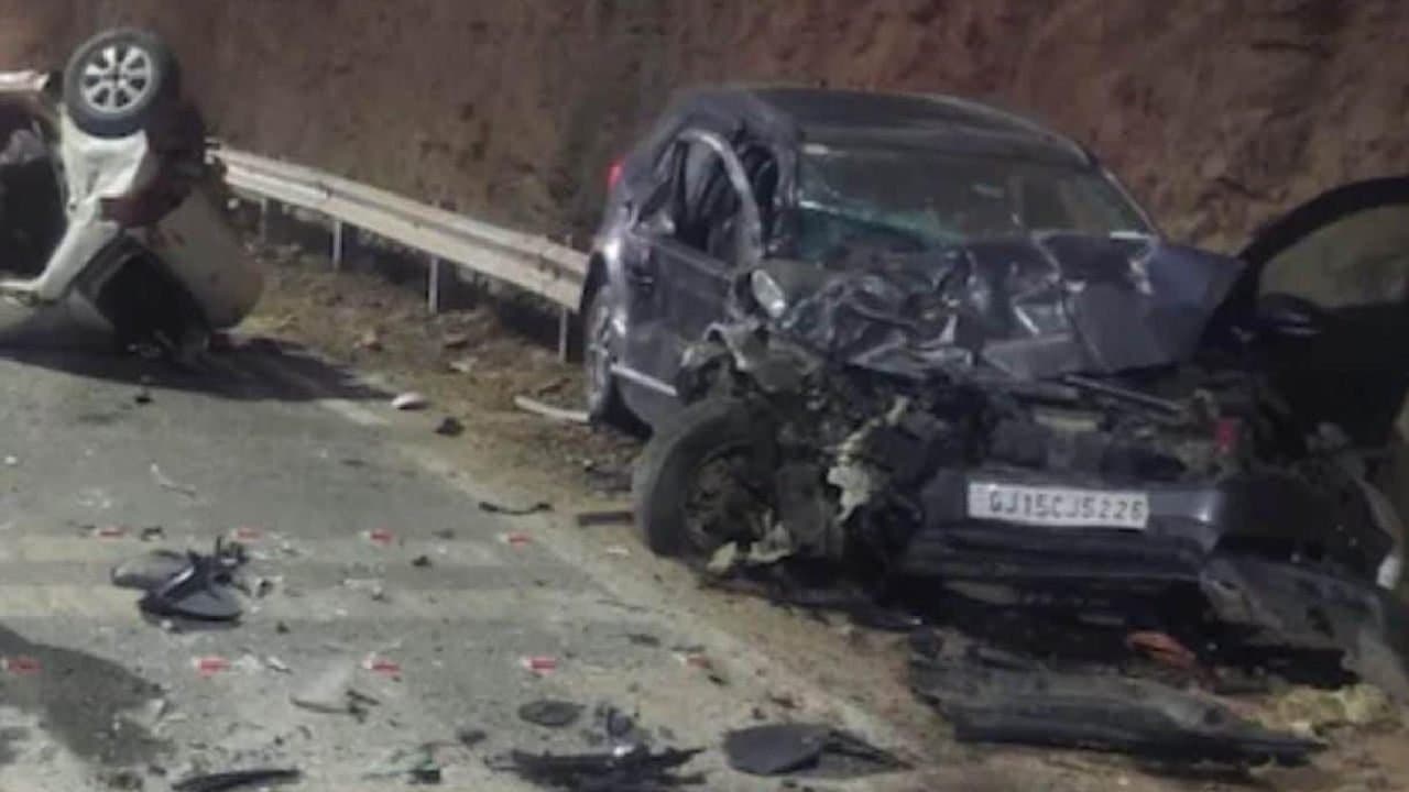 Four Friends Killed In Car Collision On Ahmedabad Highway in Rajasthan