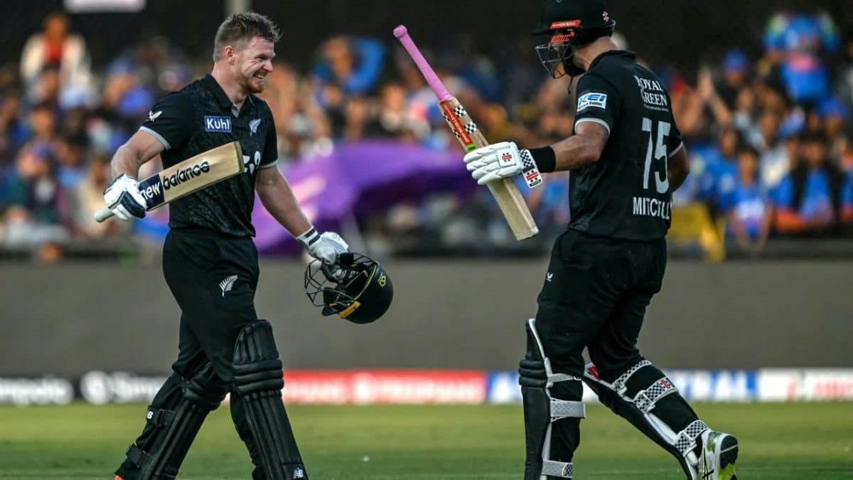 Daryl Mitchell and Glenn Philips scores century and New Zealand put up huge total on the board against India