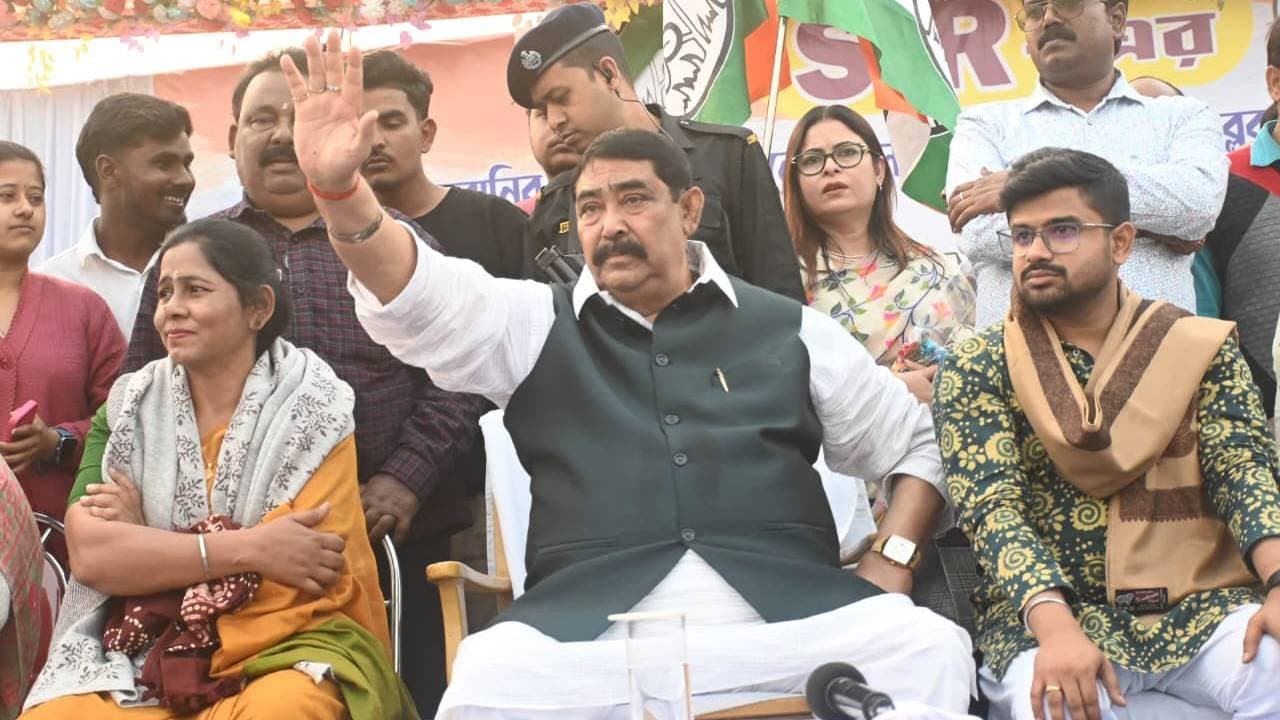 In Birbhum TMC leader Anubrata Mondal rang the election bell