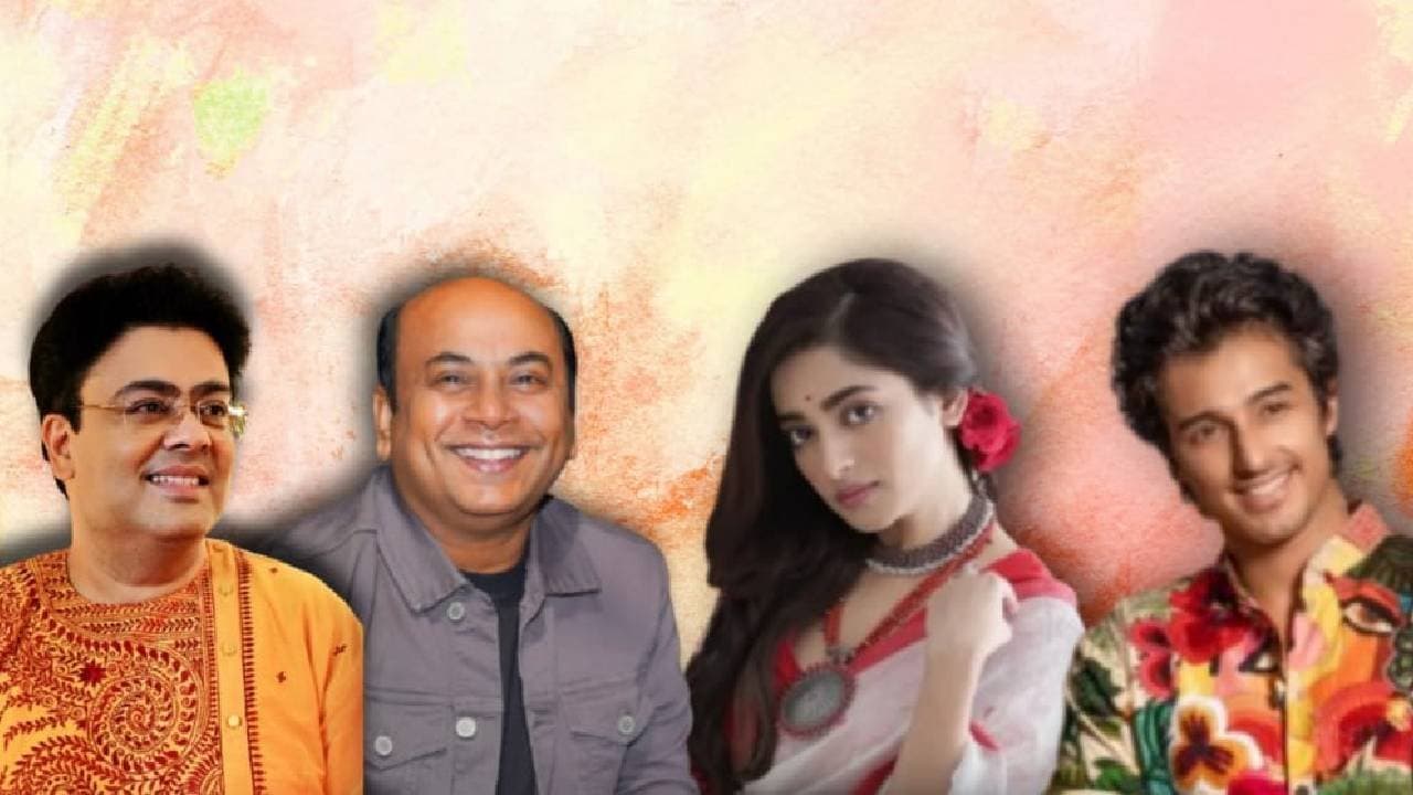 Anirban Chakrabarti Ishaa Saha Ambarish Bhattacharya Aryaan Bhowmik shared saraswati puja memories 