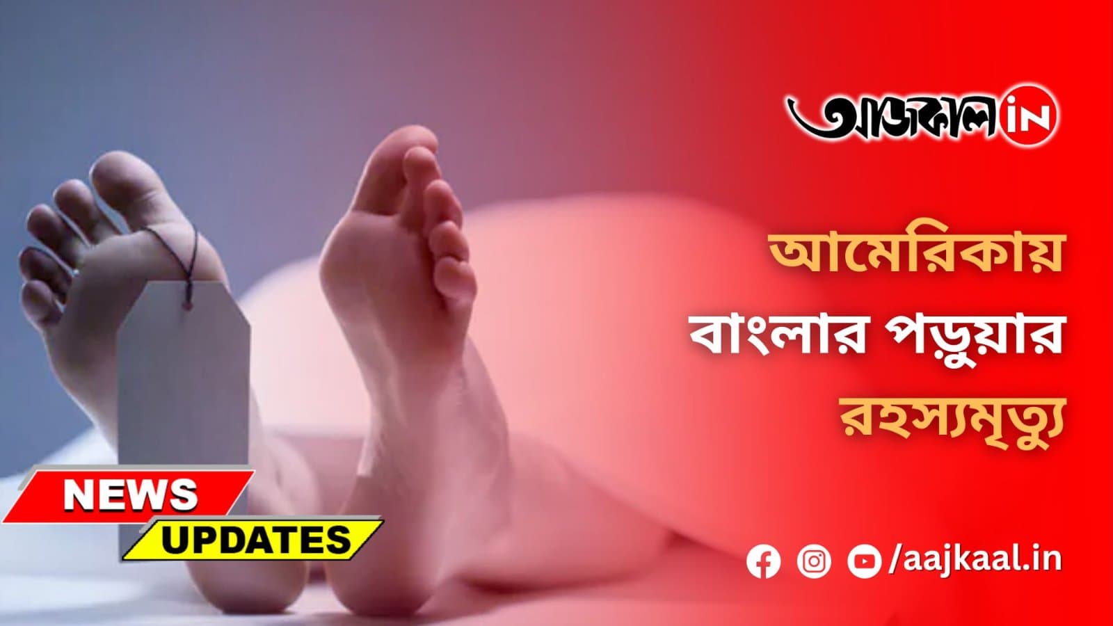 আমেরিকায় বাংলার পড়ুয়ার রহস্যমৃত্যু