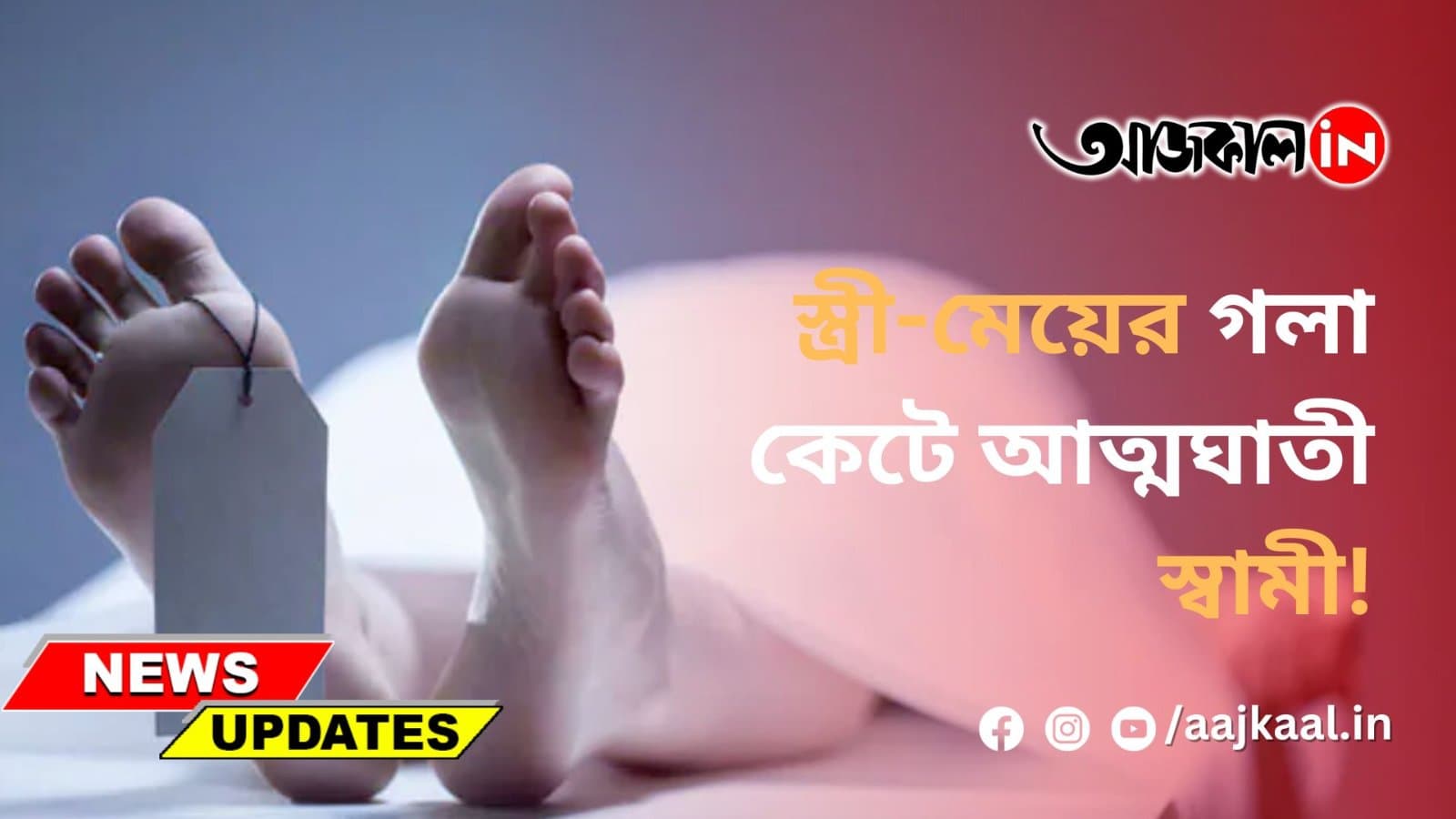 স্ত্রী-মেয়ের গলা কেটে আত্মঘাতী স্বামী!