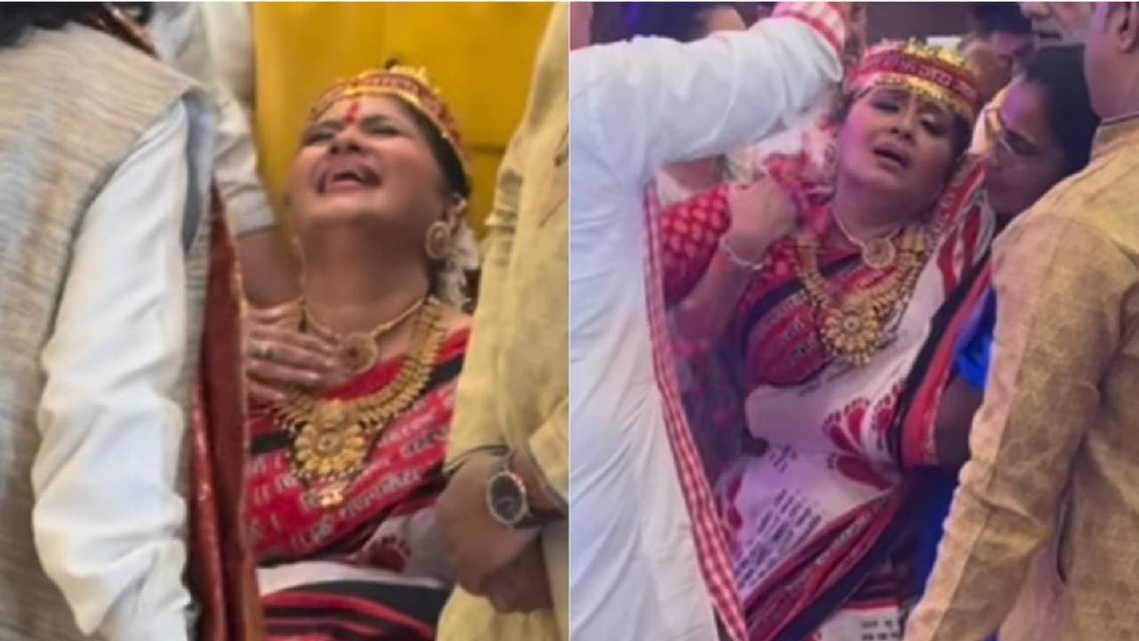 Sudha Chandran in trance during devi bhajan video viral