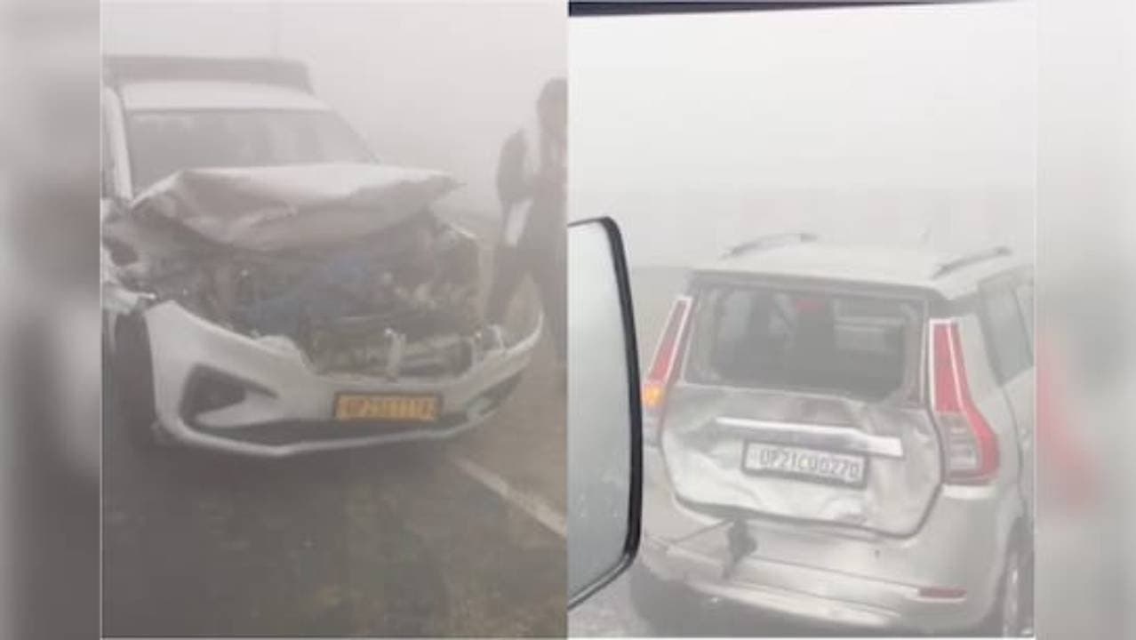 12 Injured In Vehicle Pile Up Due To Dense Fog On Delhi Lucknow National Highway