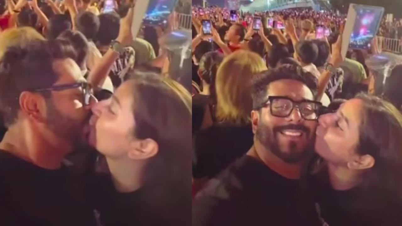 Raj Chakraborty and Subhashree Ganguly welcomes 2026 with a lip kiss