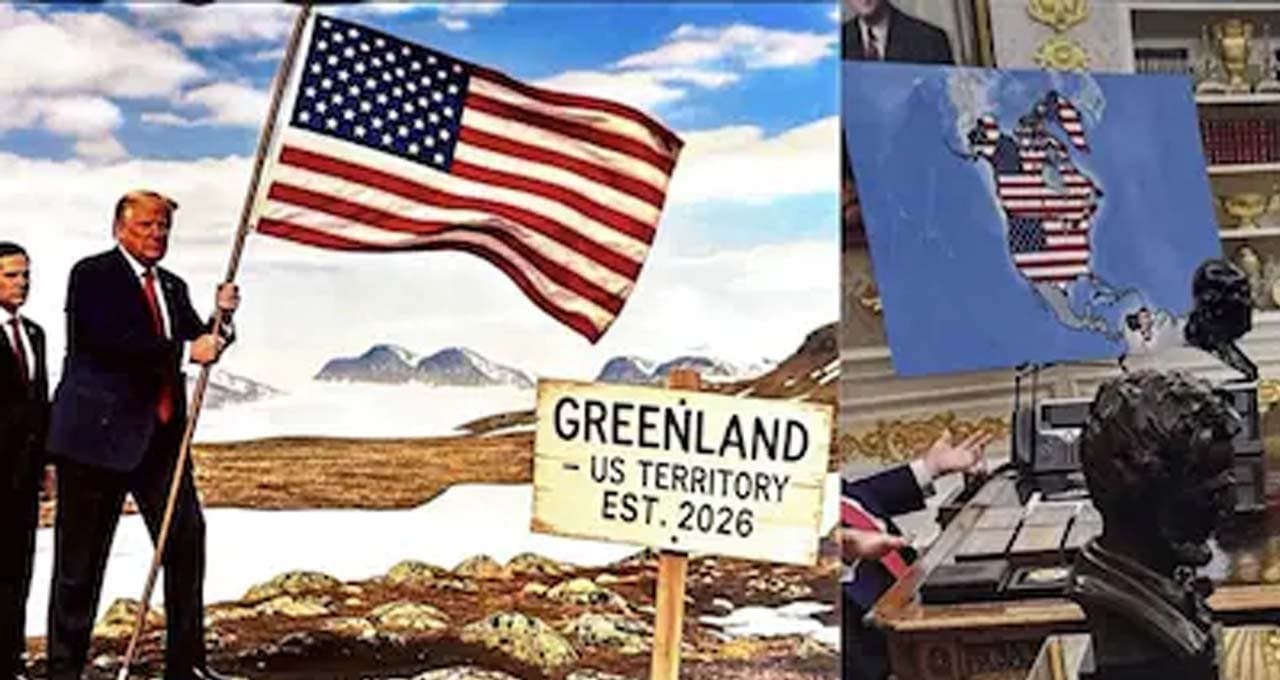 Donald Trump posts new map showing Canada Venezuela and Greenland as American territories