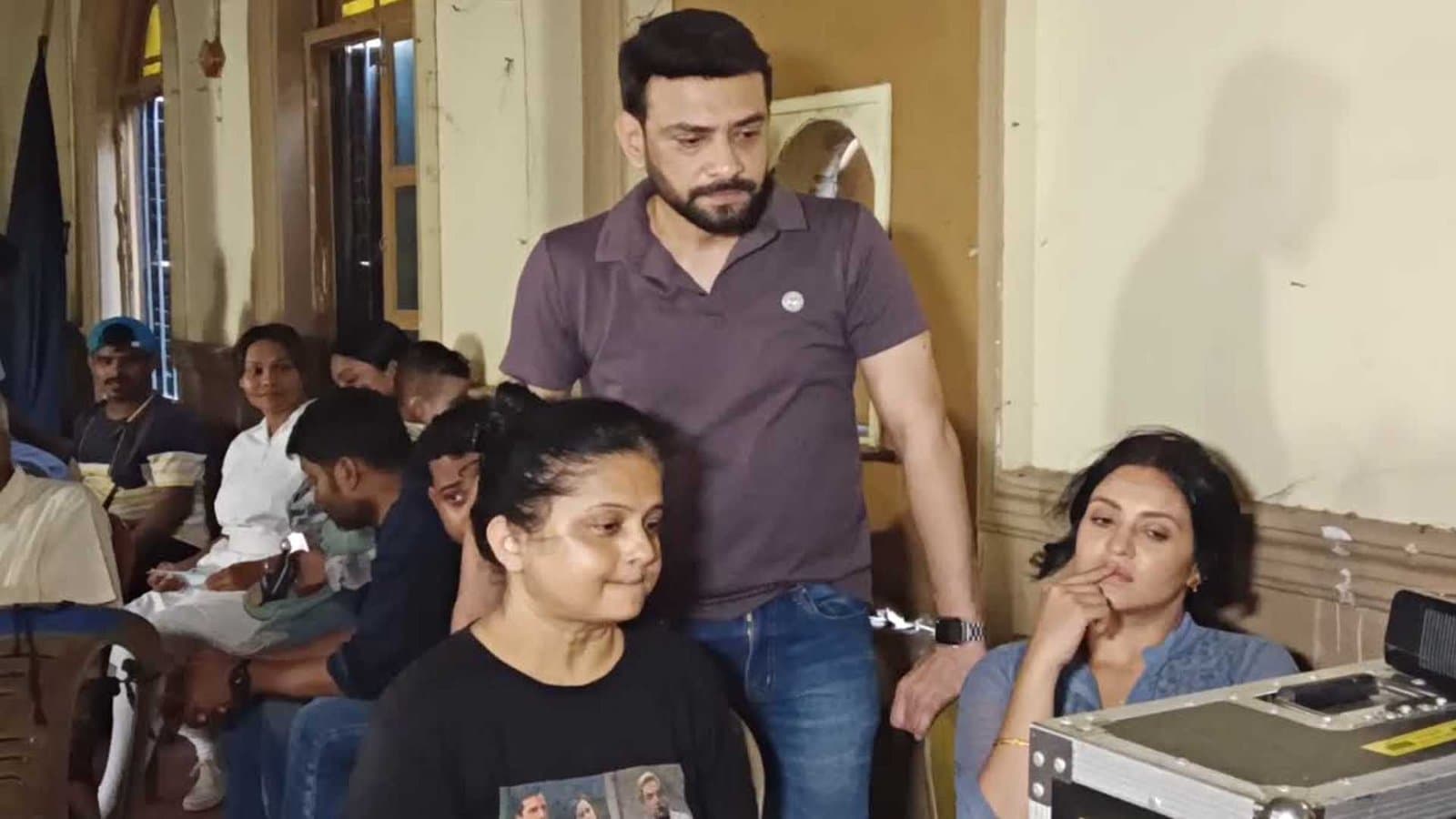 Actress Priyanka Sarkar at shooting floor of Britto Rohosya