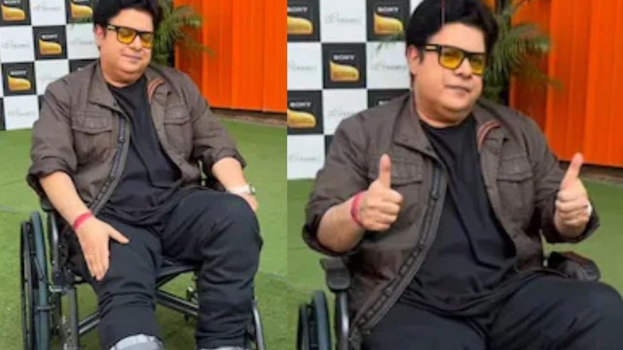 Sajid Khan seen in wheelchair with casts on both feet shares health update