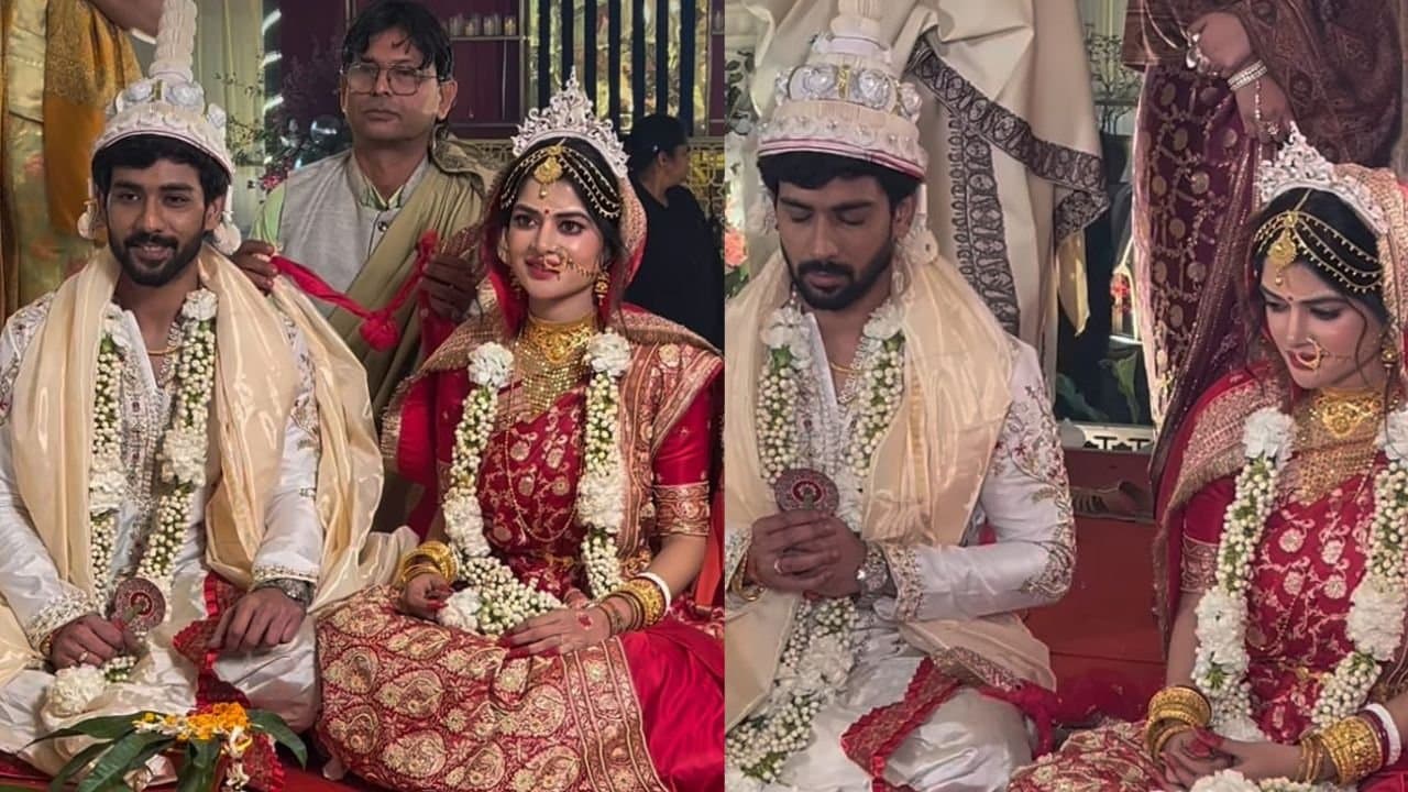 Madhumita Sarcar and Debmalya Chakravorty get married
