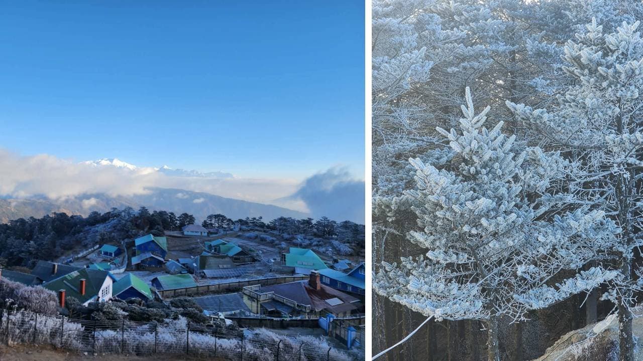 Snowfall in Darjeeling 