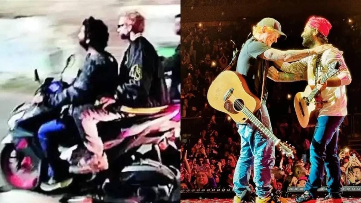 global pop sensation  Ed Sheeran enjoys scooter ride with Arijit Singh in Bengal s Jiaganj ENT