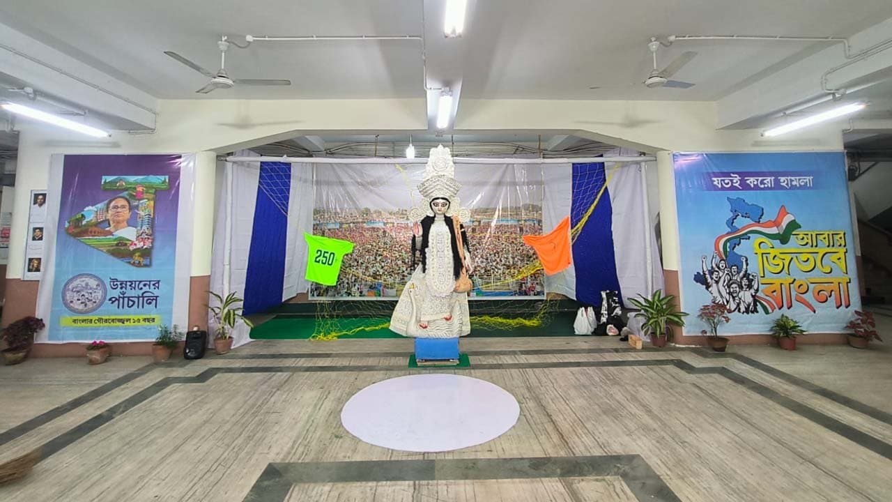 The theme for Saraswati Puja at Ballygunge Science College is SIR