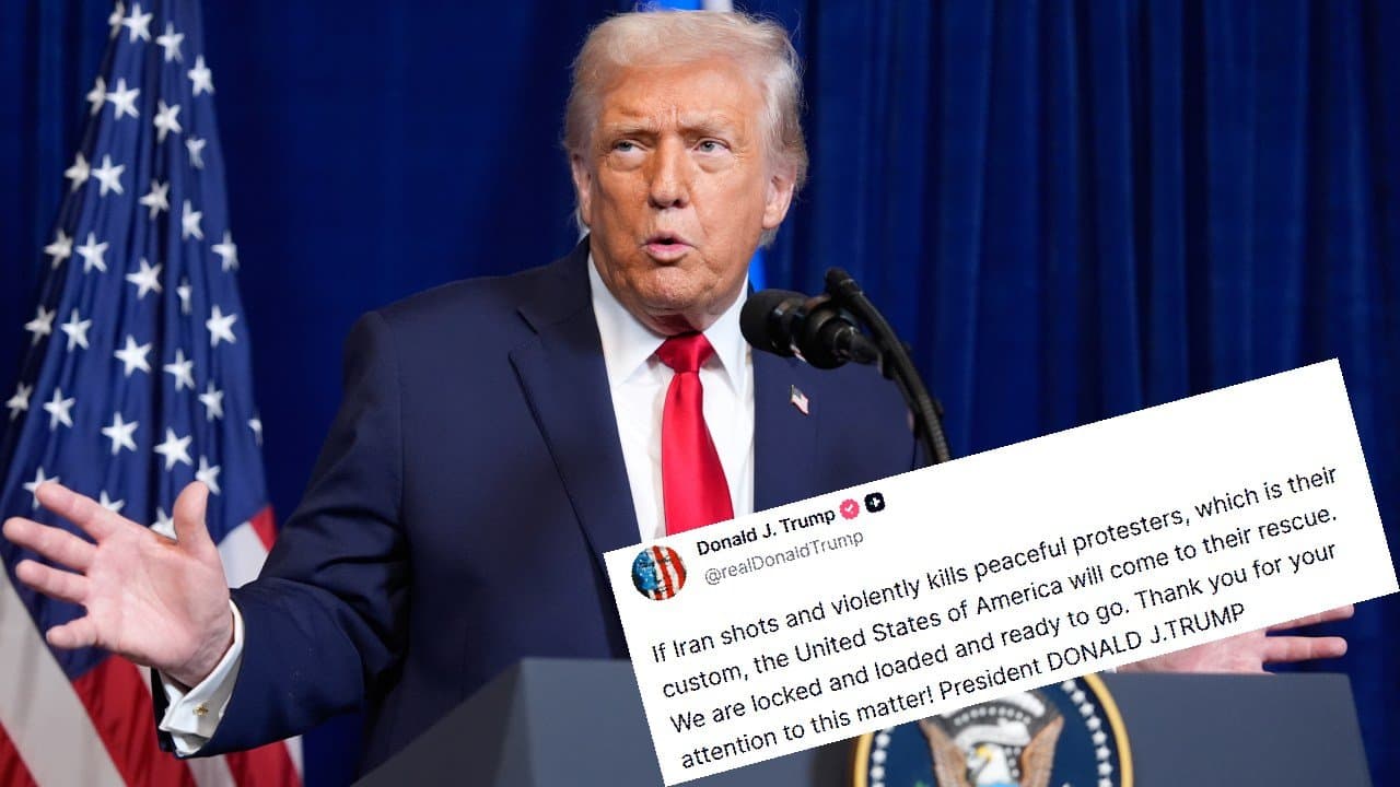 If Iran kills peaceful protesters US will intervene says Trump