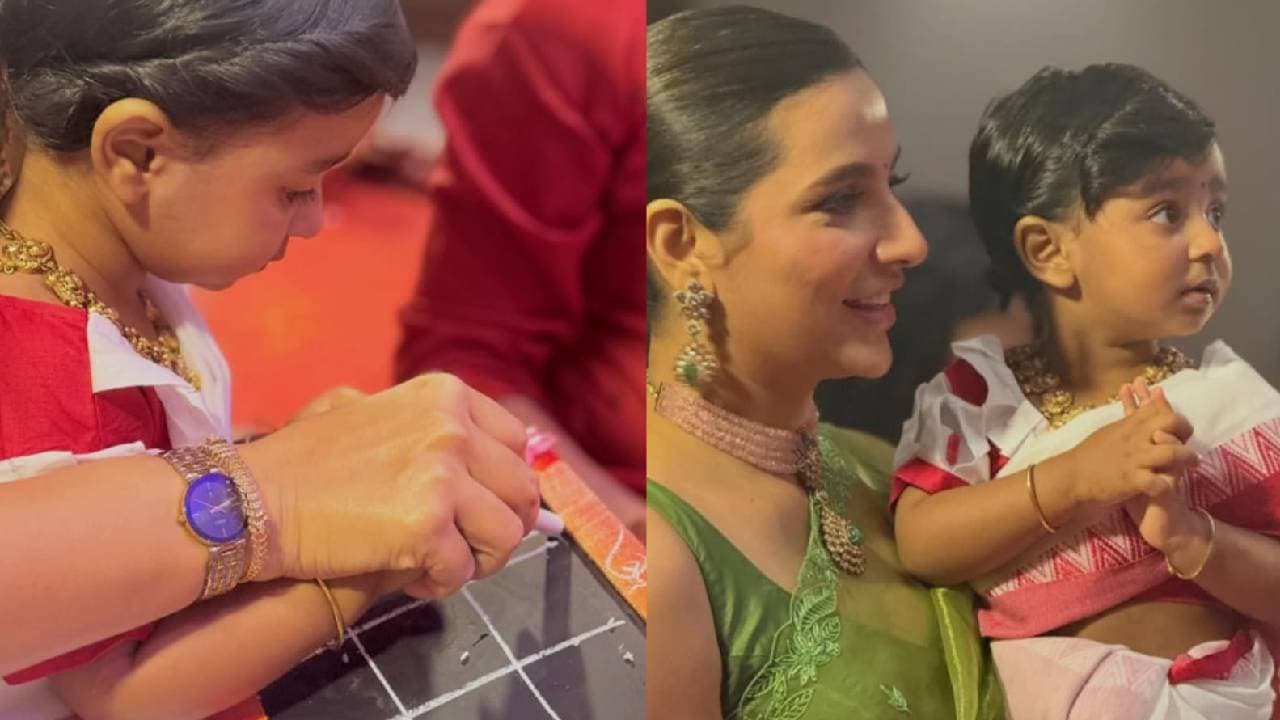 Subhashree Ganguly shared glimpse of Yalinis Hatekhori rituals 