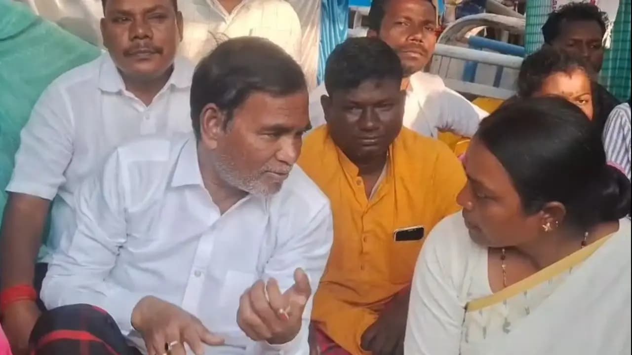 Debu Tudu the tribal front leader of TMC broke the fast