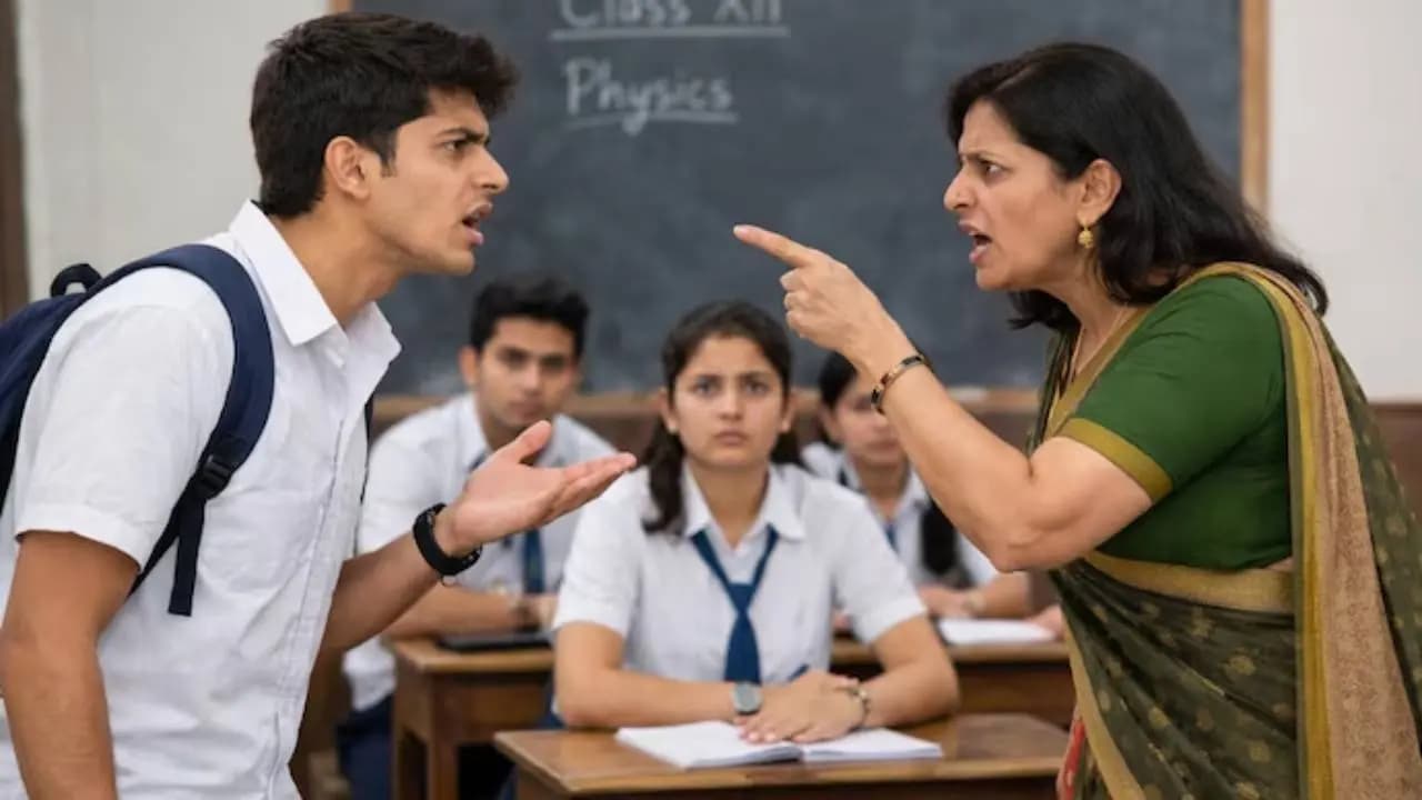 Gujarat Class Twelve Student Slaps Teacher 