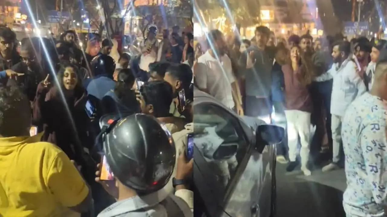 Two drunk women ram bike into cab assault driver with helmet in Bengaluru 