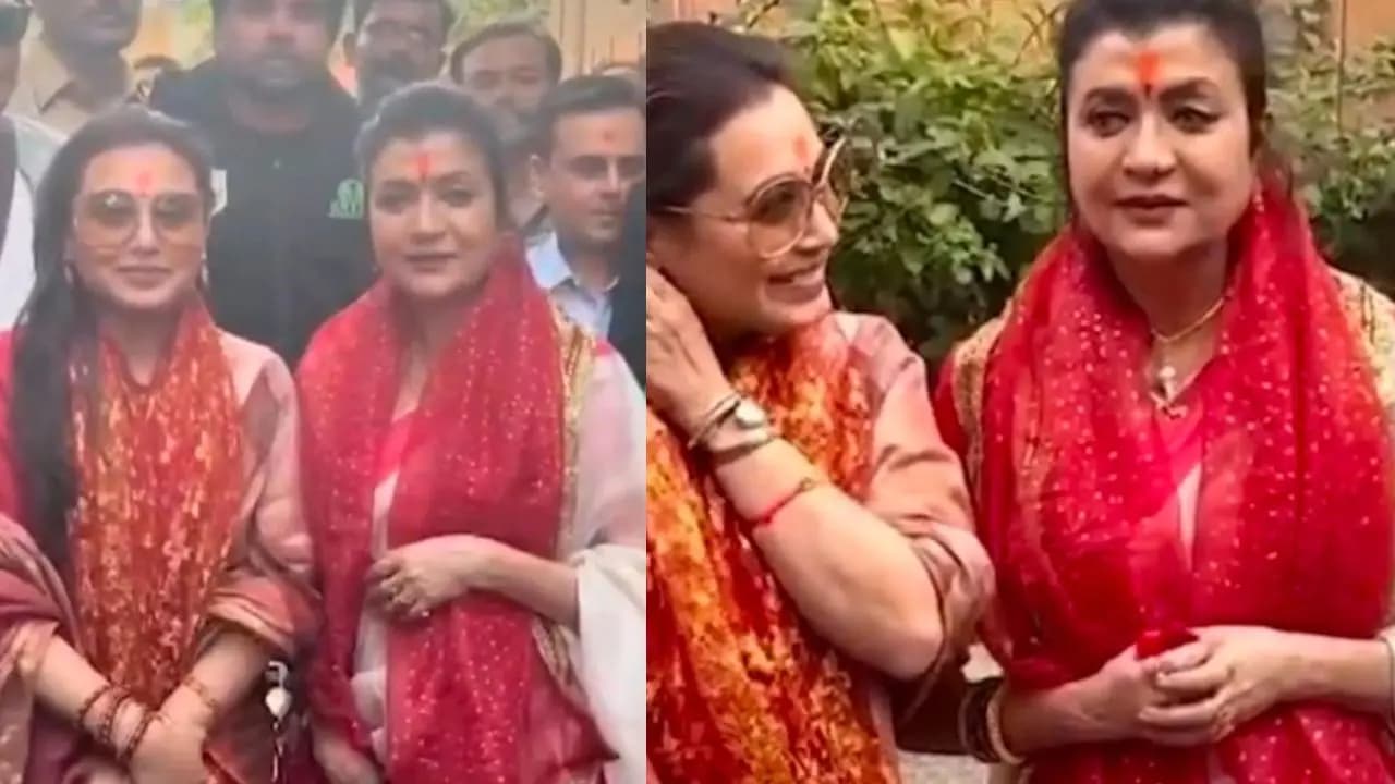 Rani mukerji visits kalighat temple with deboshree roy amid mardaani 3 box Office success