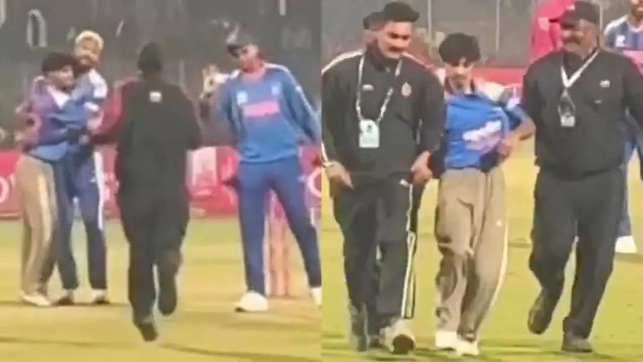 T20 World cup: Suryakumar Yadav stops security rushing to save Hardik Pandya from pitch invader