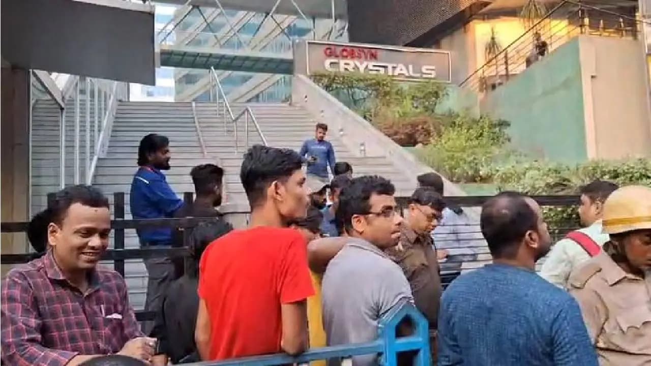 Fire broke out in salt lake globsyn crystals building