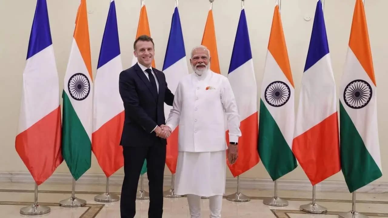 French President Emmanuel Macron praised India s growing global influence in innovation