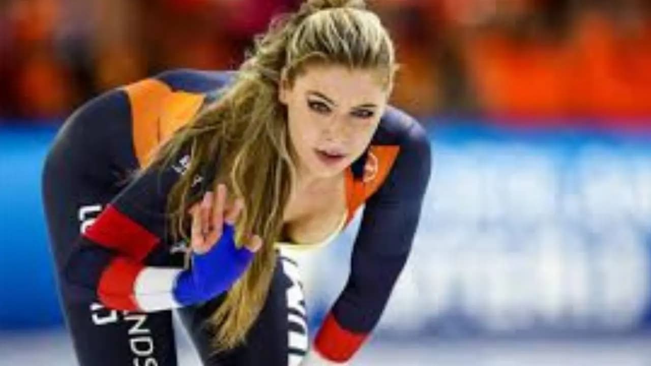 Jutta Leerdam shows her nike inner ware in olympics