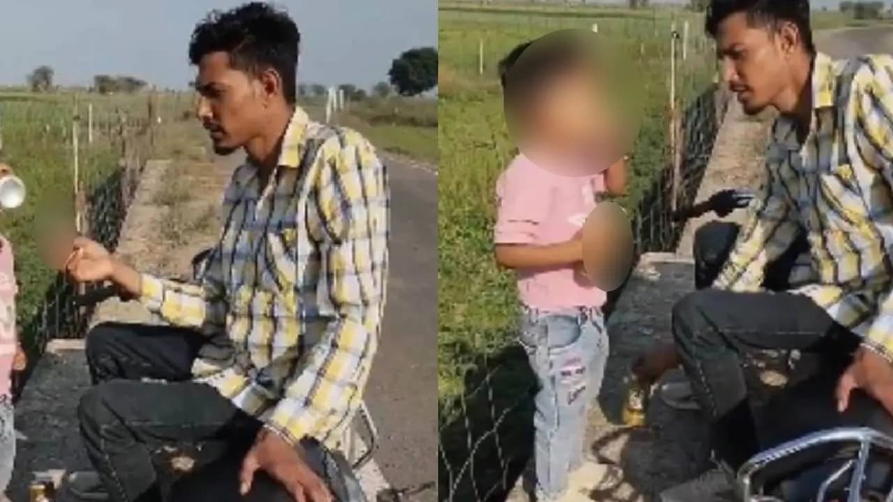 Rajasthan Man Makes Child Sip Beer Smoke Cigarette On Highway