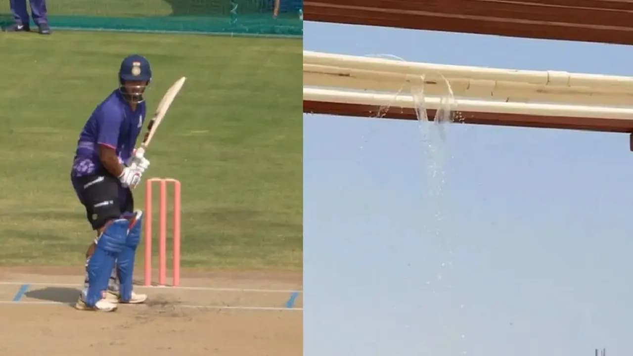 Vaibhav Sooryavanshis Explosive Shot During Pre-Season Practice Causes Water Pipe Rupture