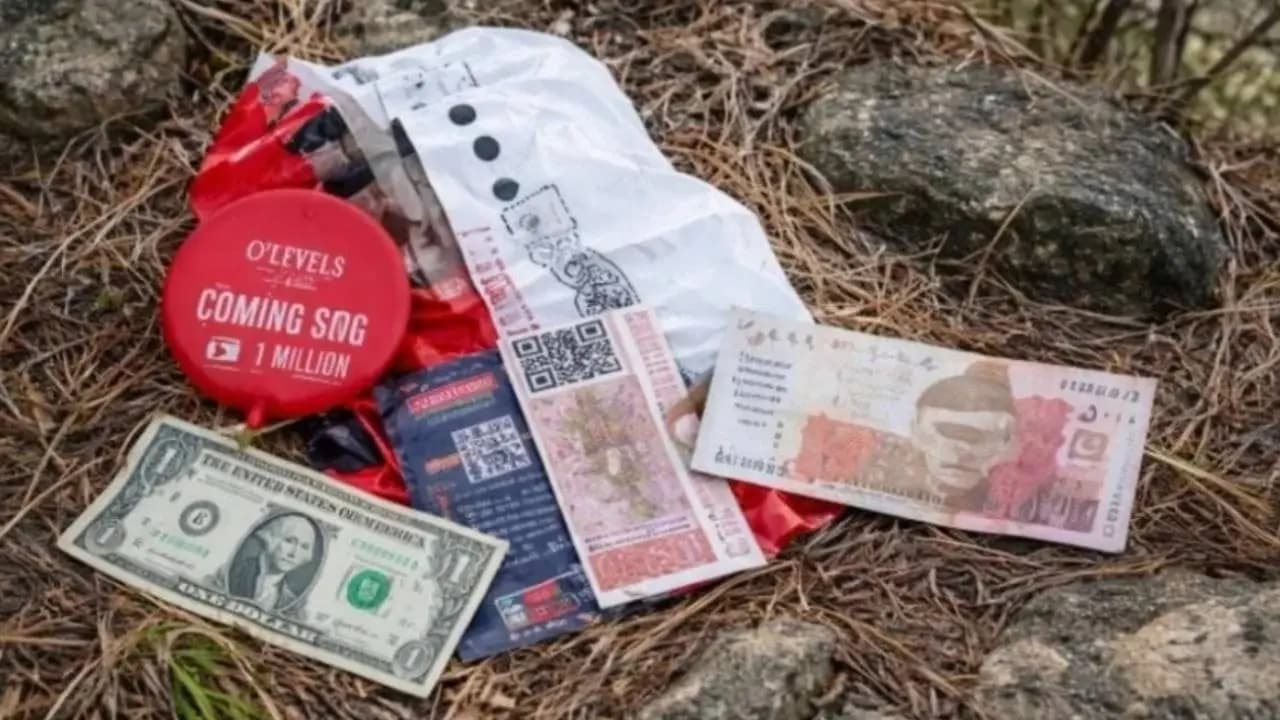 Pakistani balloon dropped in kashmir