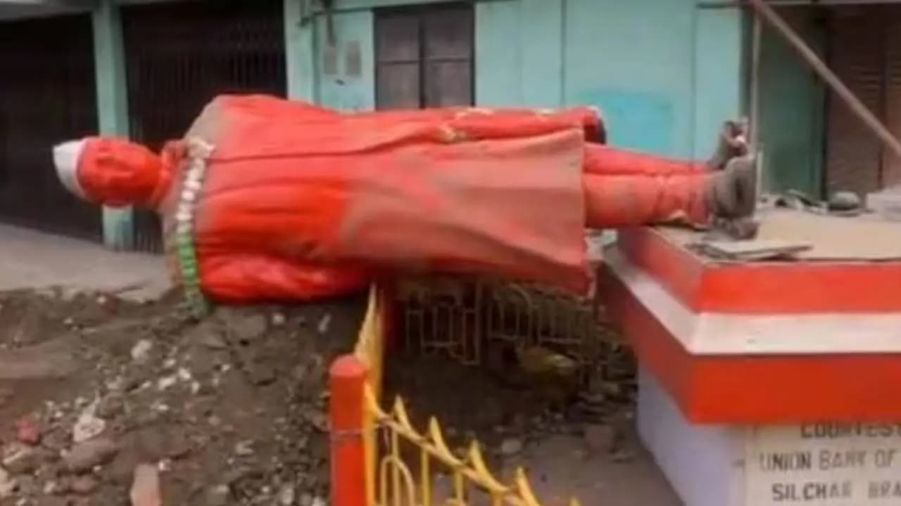 Nehru statue vandalised in assam sparks controversy