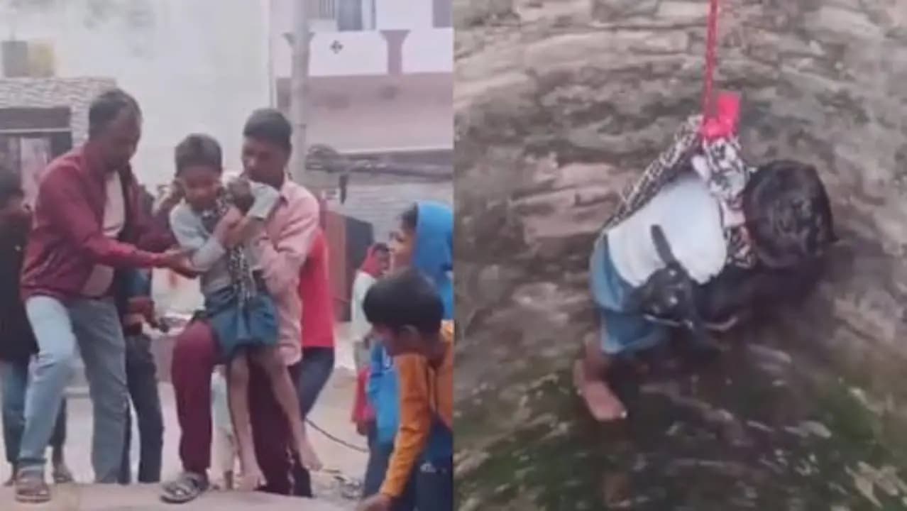 Bihar Boy Tethered Lowered Into Well To Rescue Goat Kid 