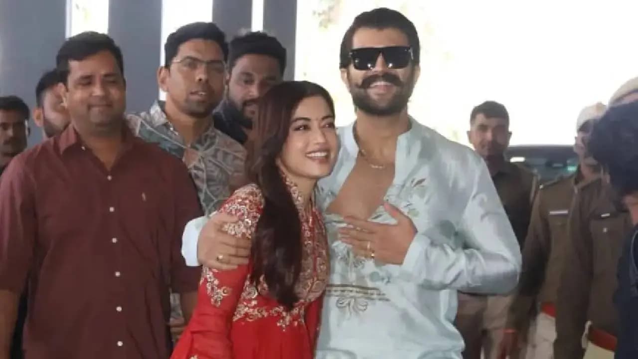 Vijay Deverakonda Rashmika Mandanna s First Public Appearance As Married Couple Wins Hearts