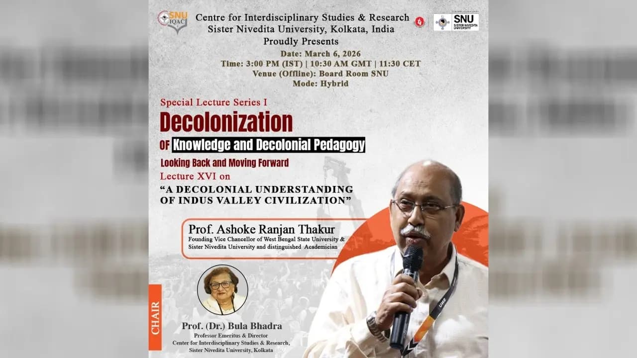 sister Nivedita university organizing special lecture 