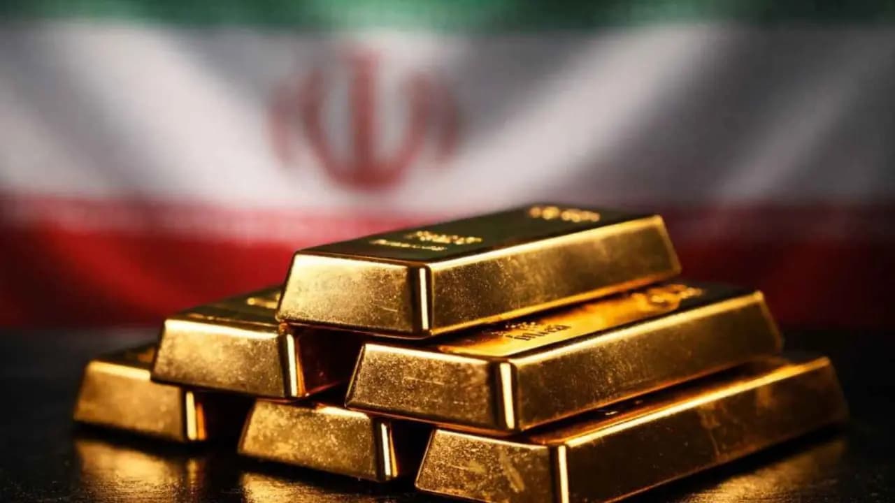How much amount of gold reserve has iran at its disposal